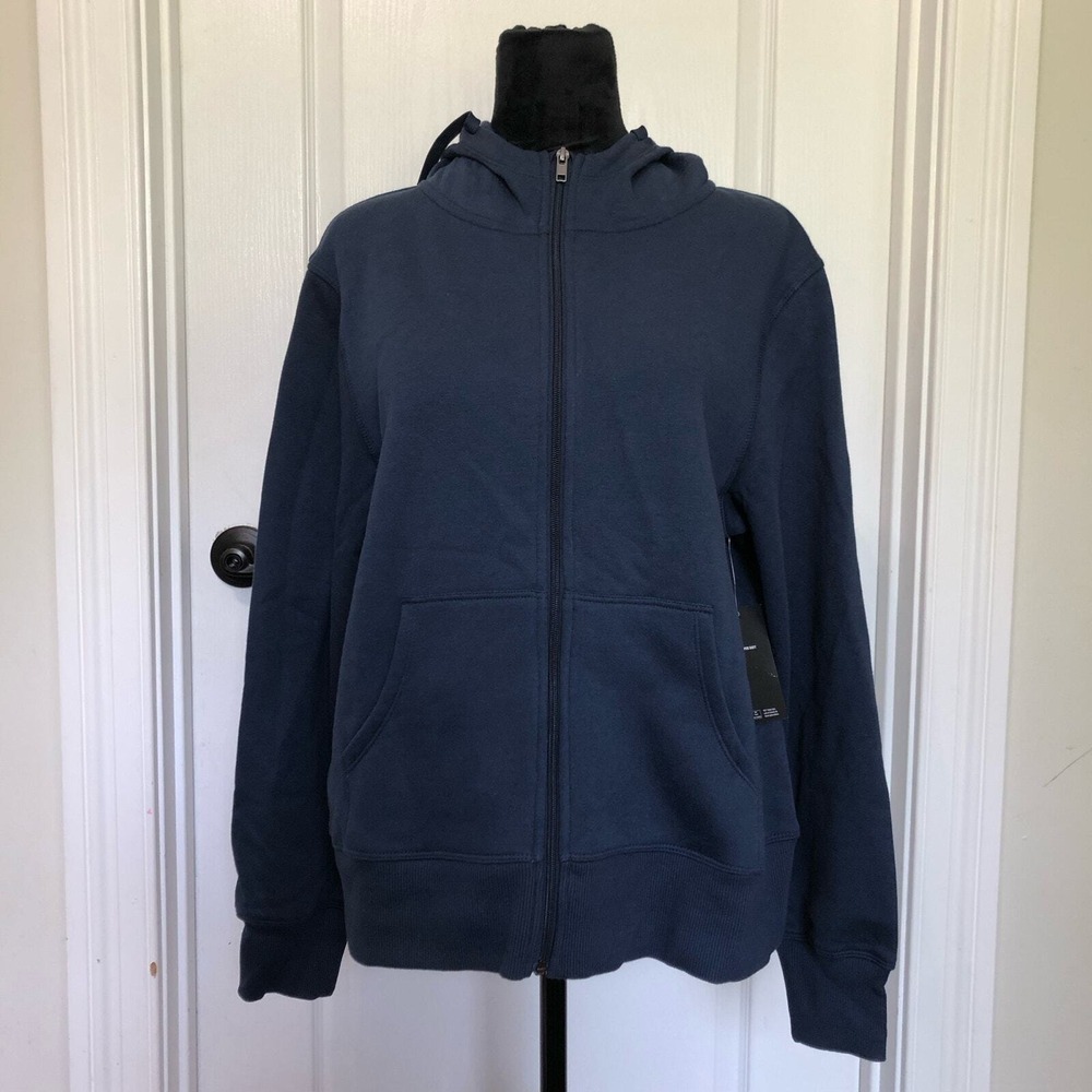 Ideology Womens Super Soft Full Zip Hoodie Indigo Sea Blue Medium 100153455MS
